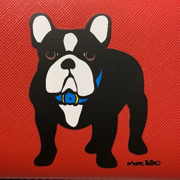 Marc Tetro Frenchie red/black wallet. New in Box. - Picture 2 of 8